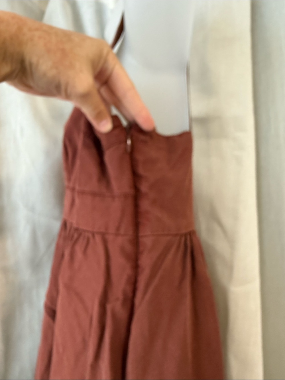 Lands' End Women's Size 8 Tank Sleeveless Rust Maroon Dress Midi - Picture 5 of 7